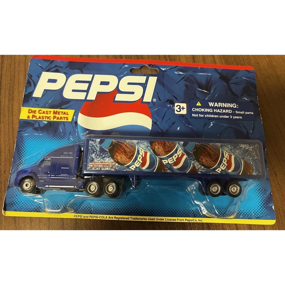 Lot of 3 Golden Wheel Pepsi Diet Pepsi Mountain Dew Die Cast Semi Trucks Sealed
